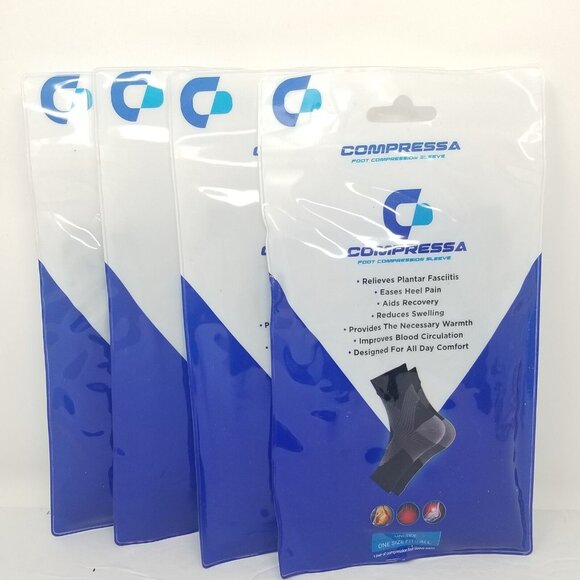compressa Other - NEW 4 Pair Compressa Compression Socks Open Toe One Size Unisex A121